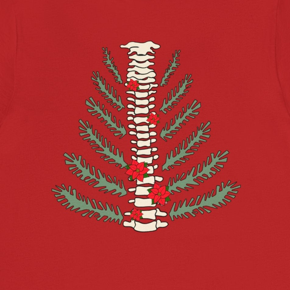 Christmas Tree Spine (Back Design) T-Shirt