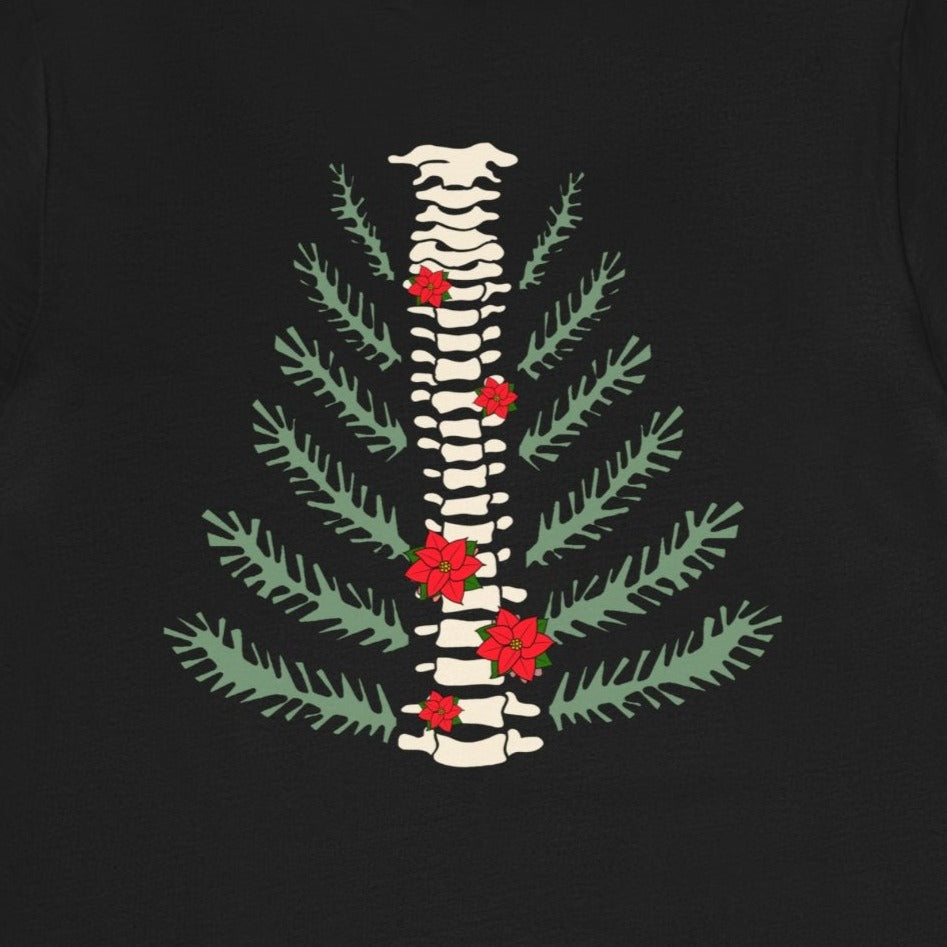 Christmas Tree Spine (Back Design) T-Shirt