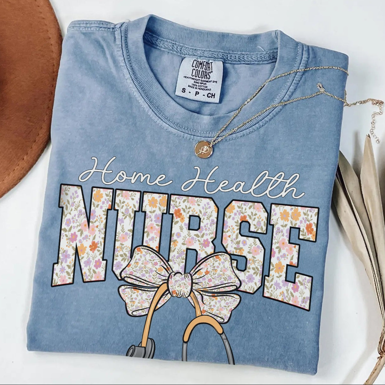 Home Health Nurse Bow T-Shirt