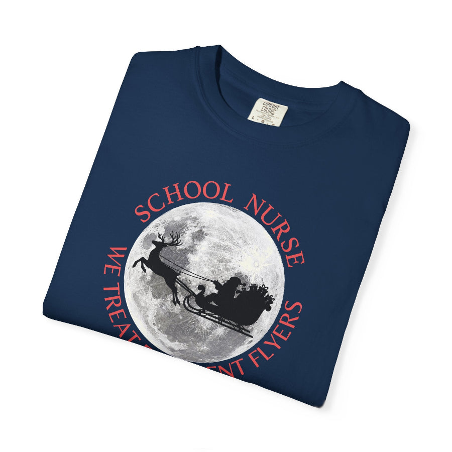School Nurse Frequent Flyers Christmas T-Shirt