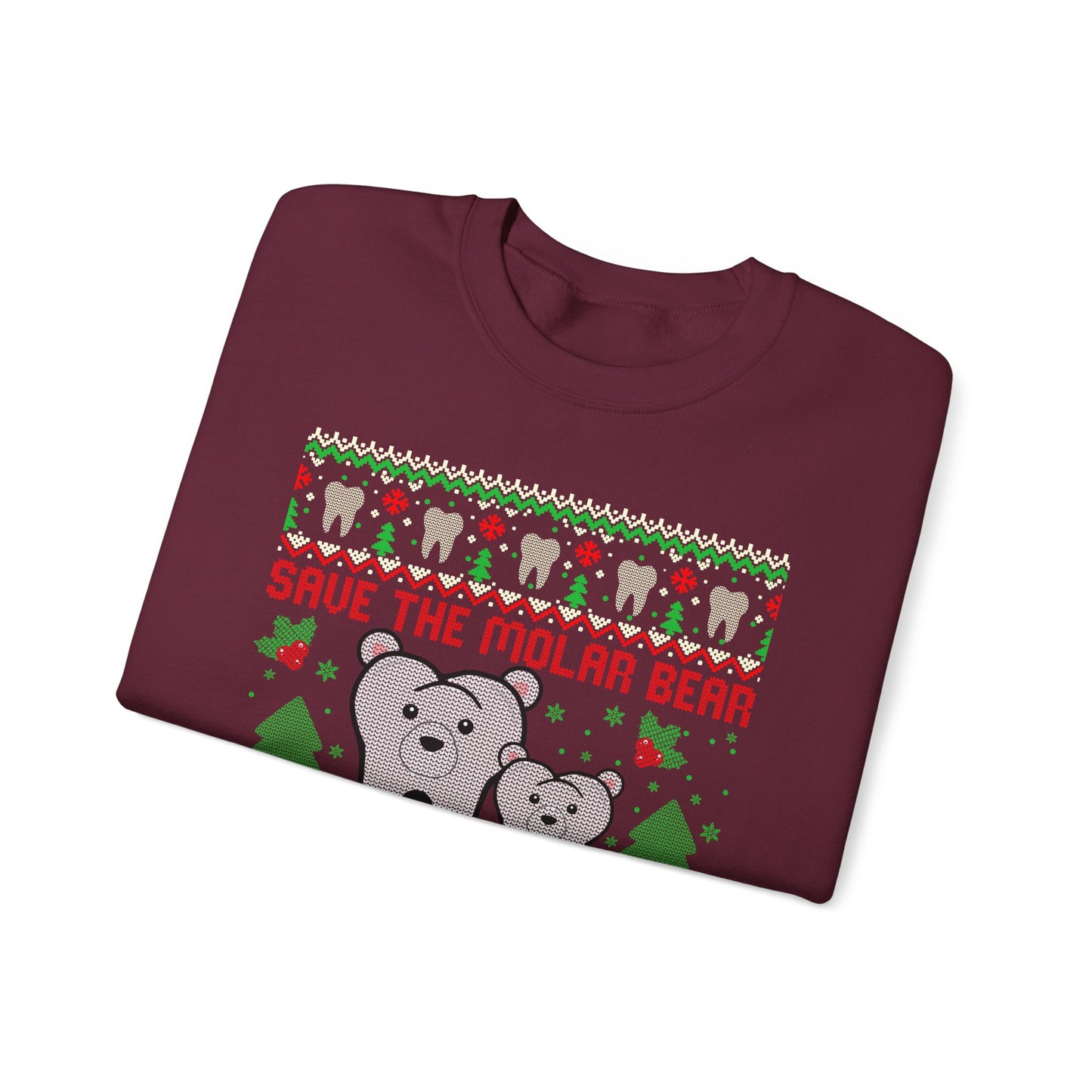 Save the Molar Bear Ugly Christmas Sweatshirt