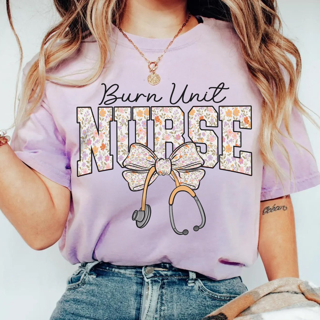 Burn Unit Nurse Bow T-Shirt