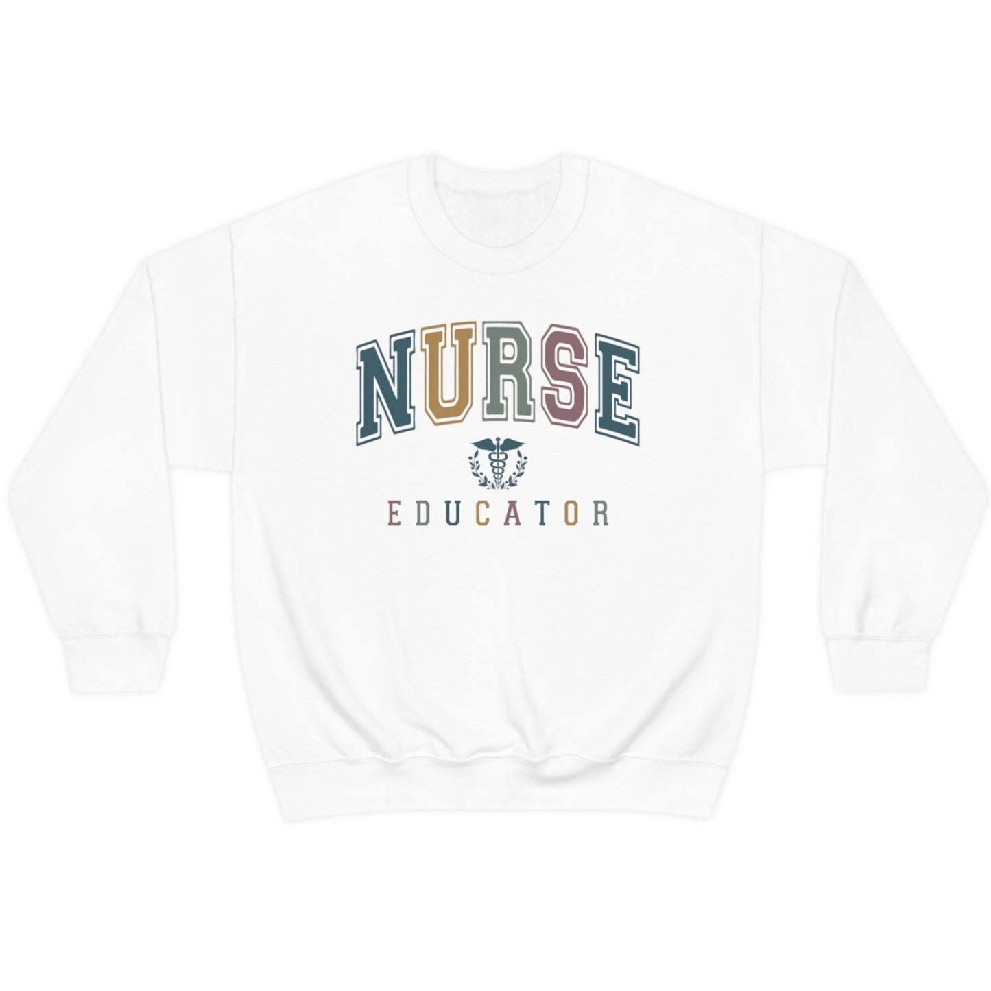 Colorful Varsity Nurse Educator Sweatshirt