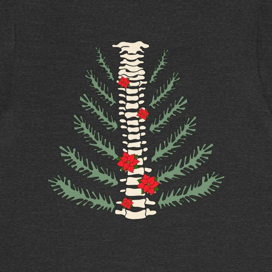 Christmas Tree Spine (Back Design) T-Shirt