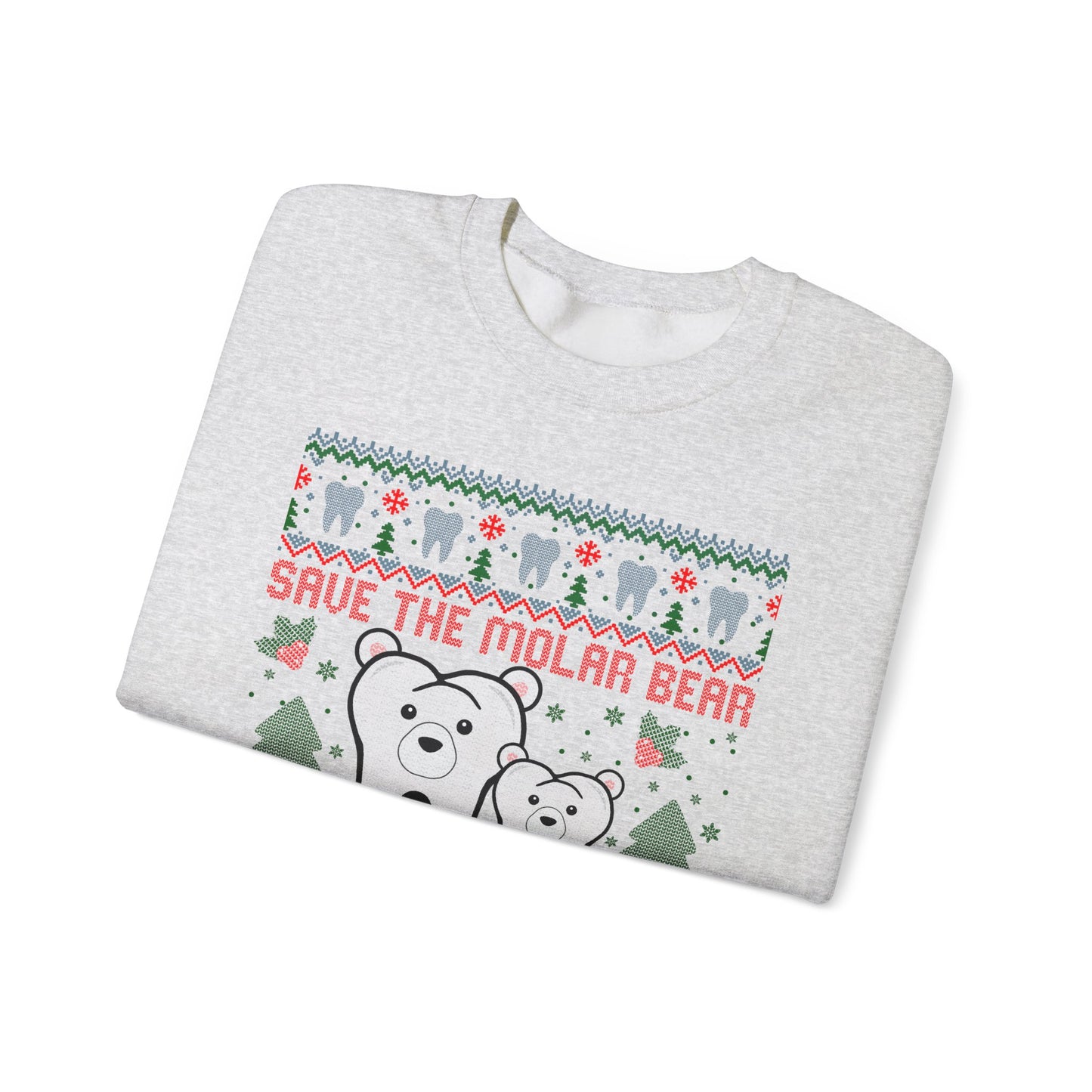 Save the Molar Bear Ugly Christmas Sweatshirt