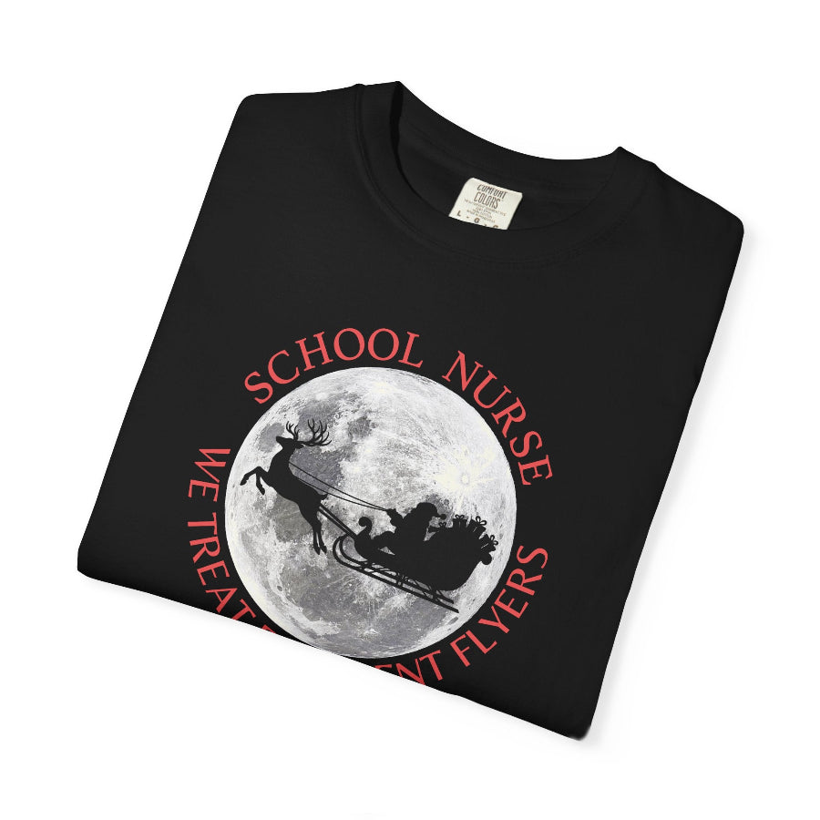 School Nurse Frequent Flyers Christmas T-Shirt