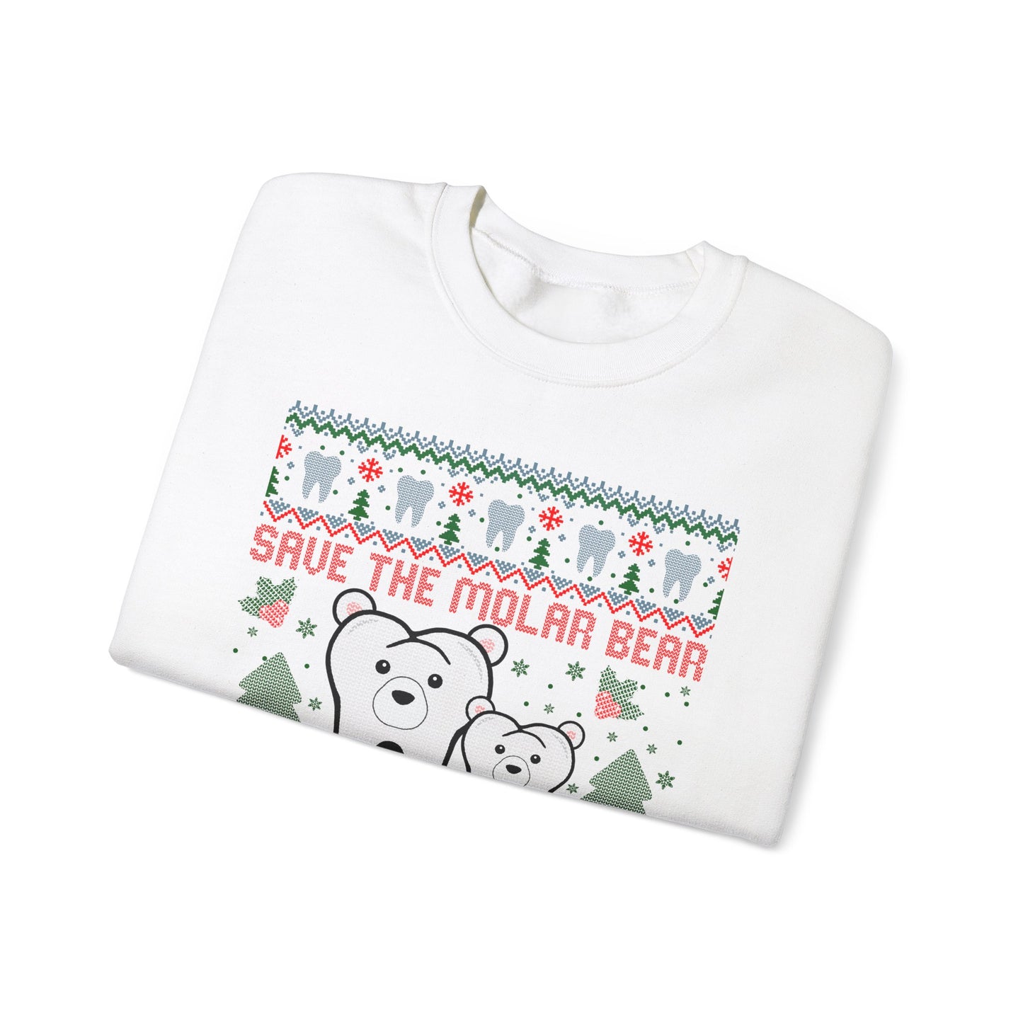Save the Molar Bear Ugly Christmas Sweatshirt