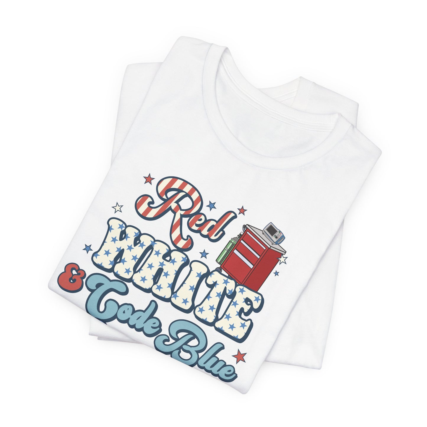 Red, White & Code Blue Crew T-Shirt
