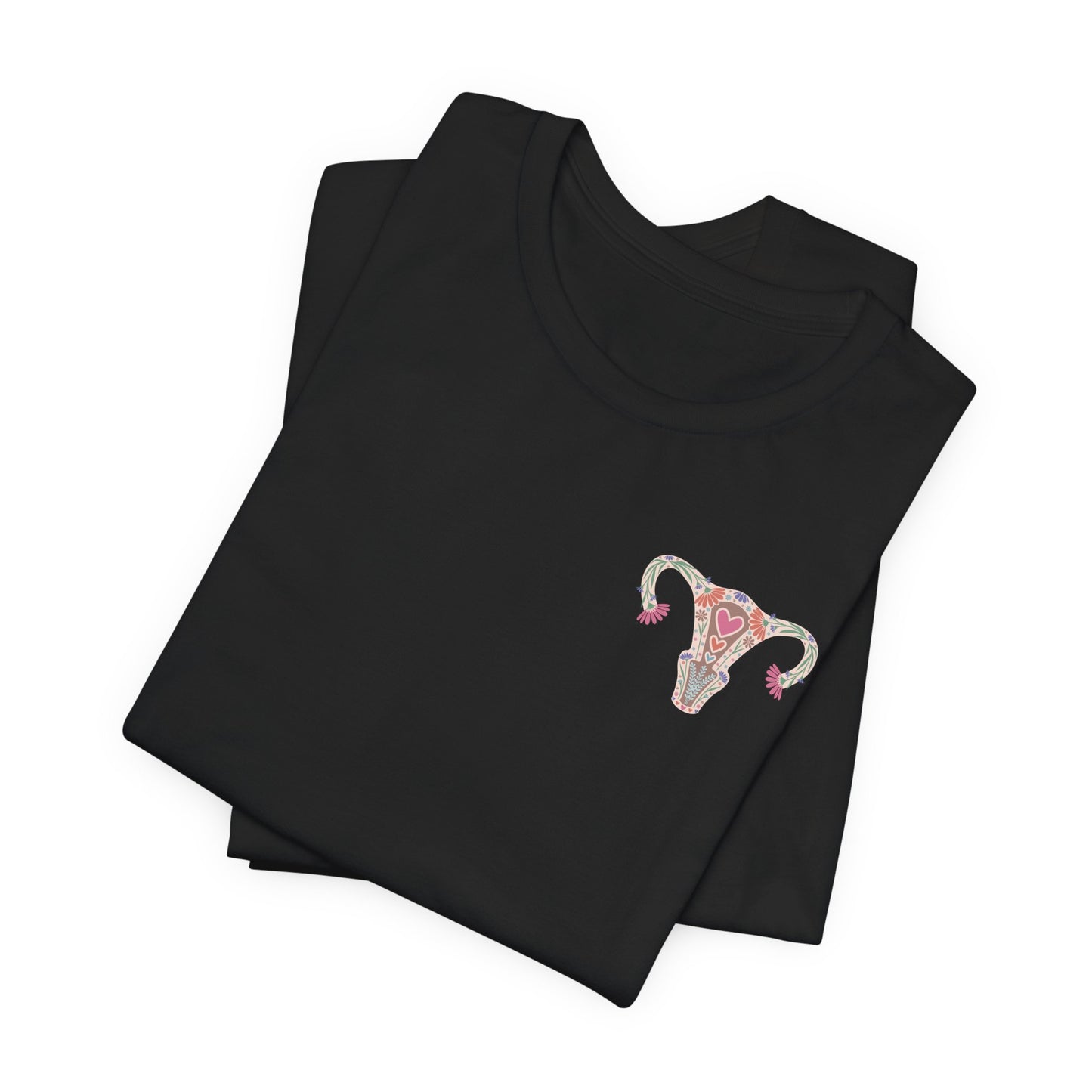 Minimalist Floral Uterus T-Shirt