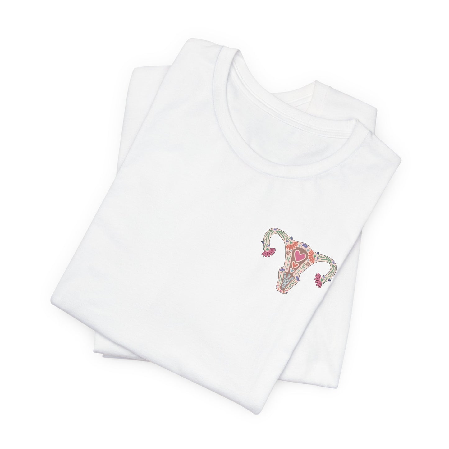 Minimalist Floral Uterus T-Shirt