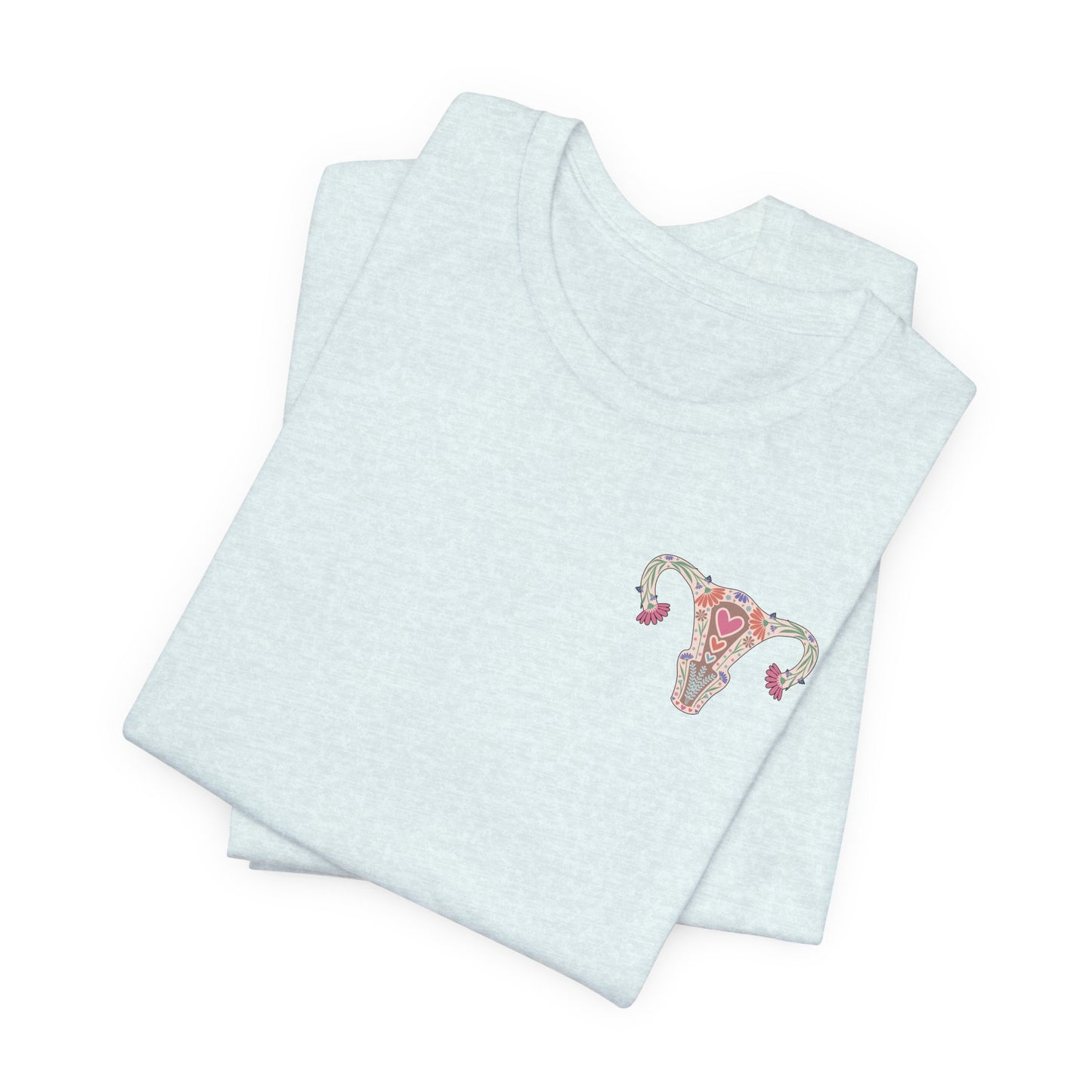 Minimalist Floral Uterus T-Shirt