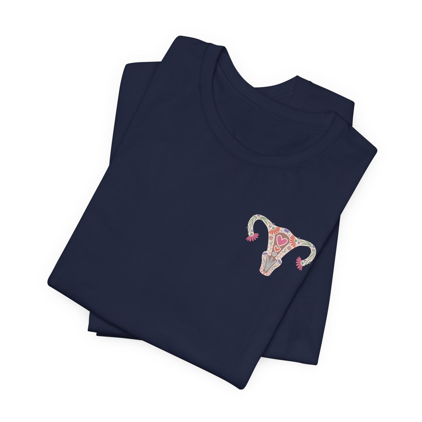 Minimalist Floral Uterus T-Shirt