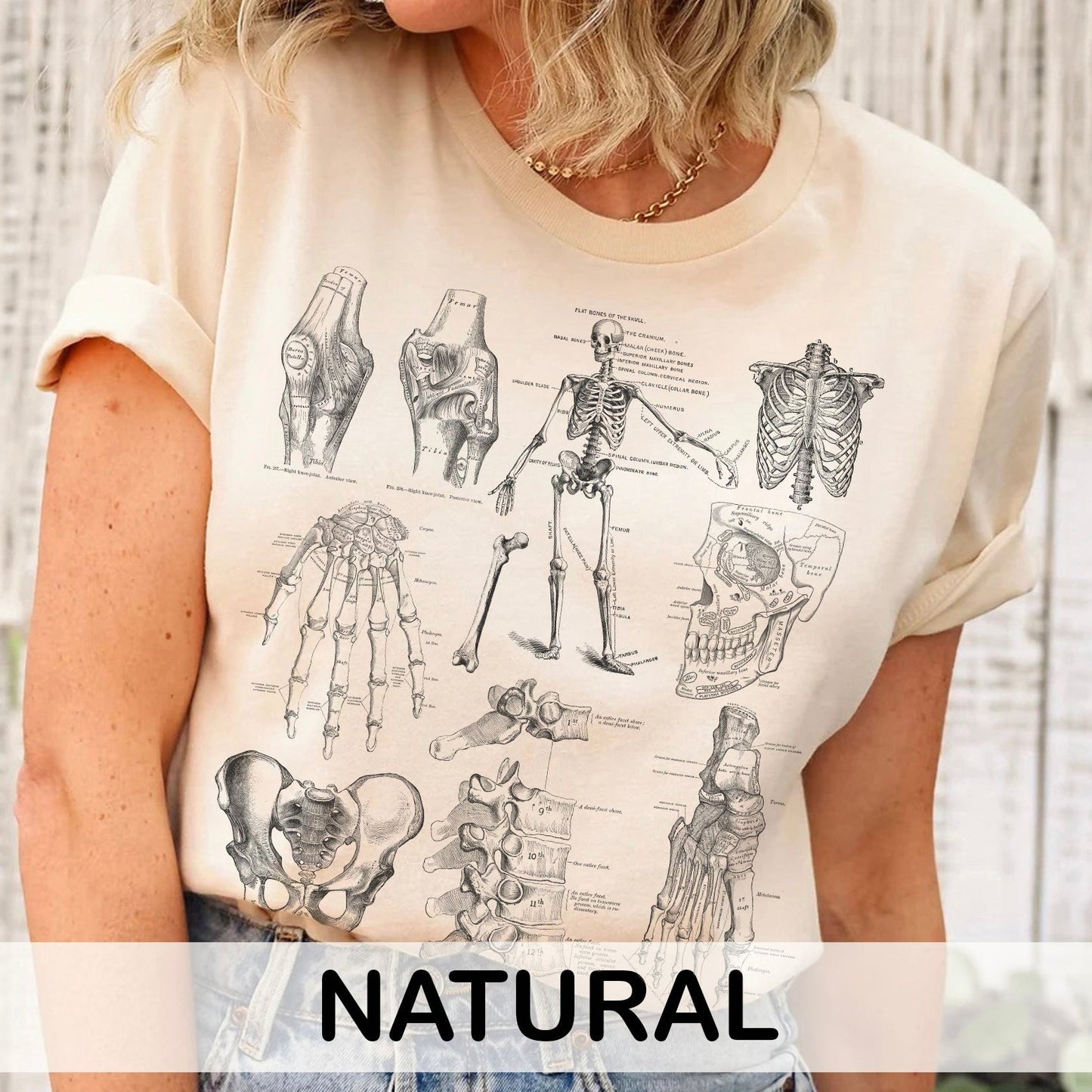 Vintage Skeletal Anatomy T-Shirt