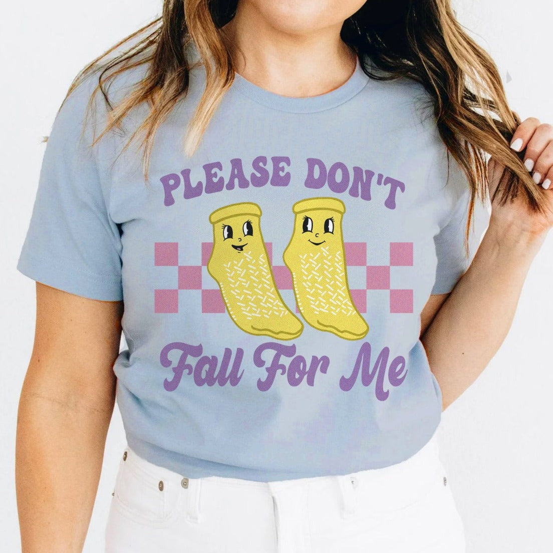 Don't Fall For Me Yellow Grippy Socks T-Shirt