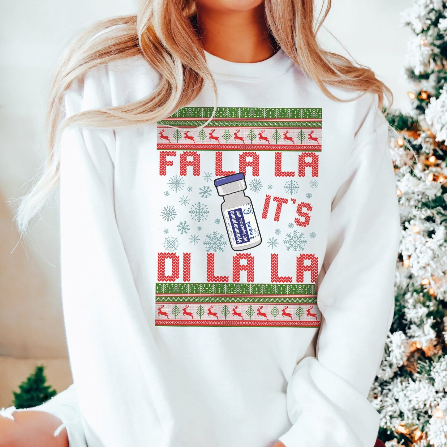 Fa-La-La It's Di-La-La Ugly Christmas Sweater