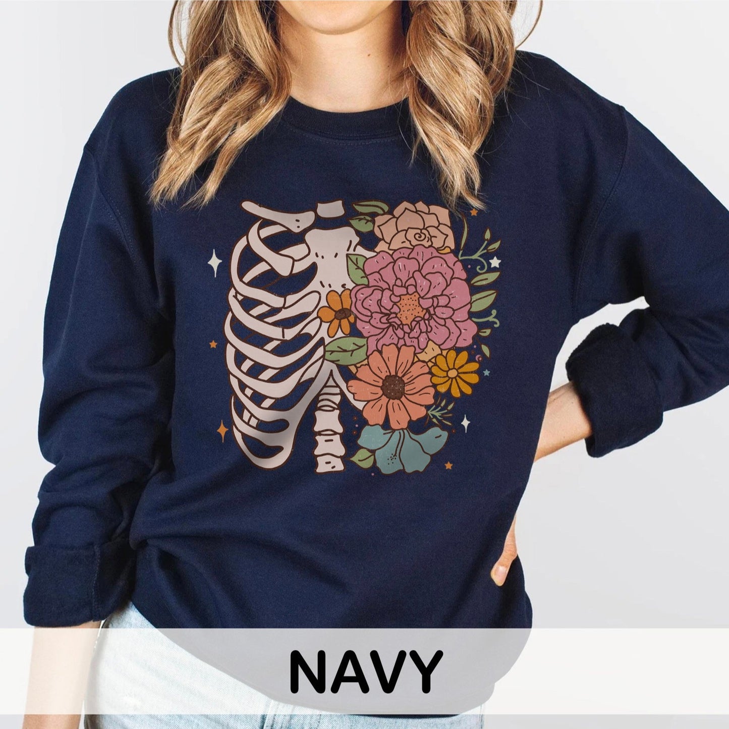 Floral Rib Cage Sweatshirt