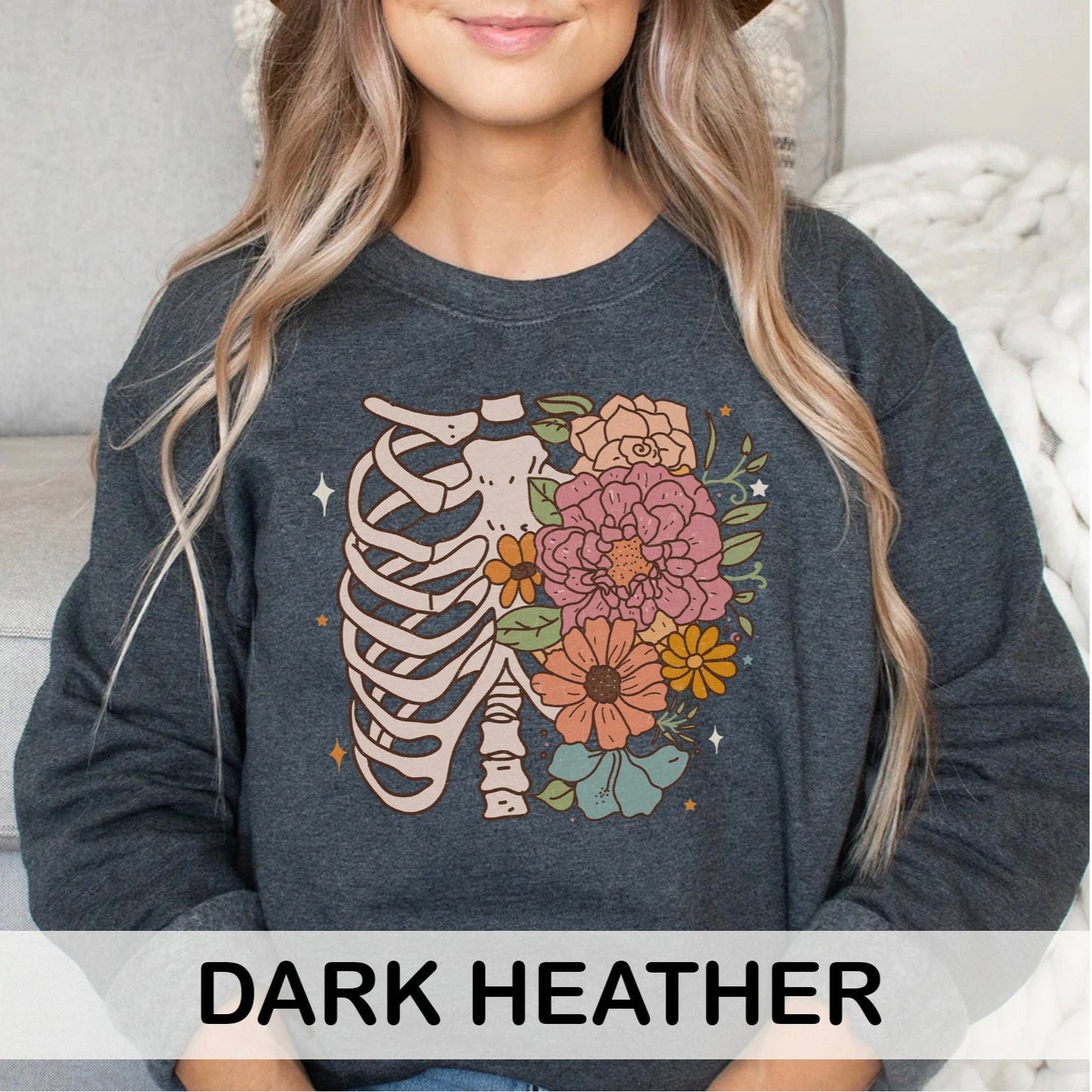 Floral Rib Cage Sweatshirt
