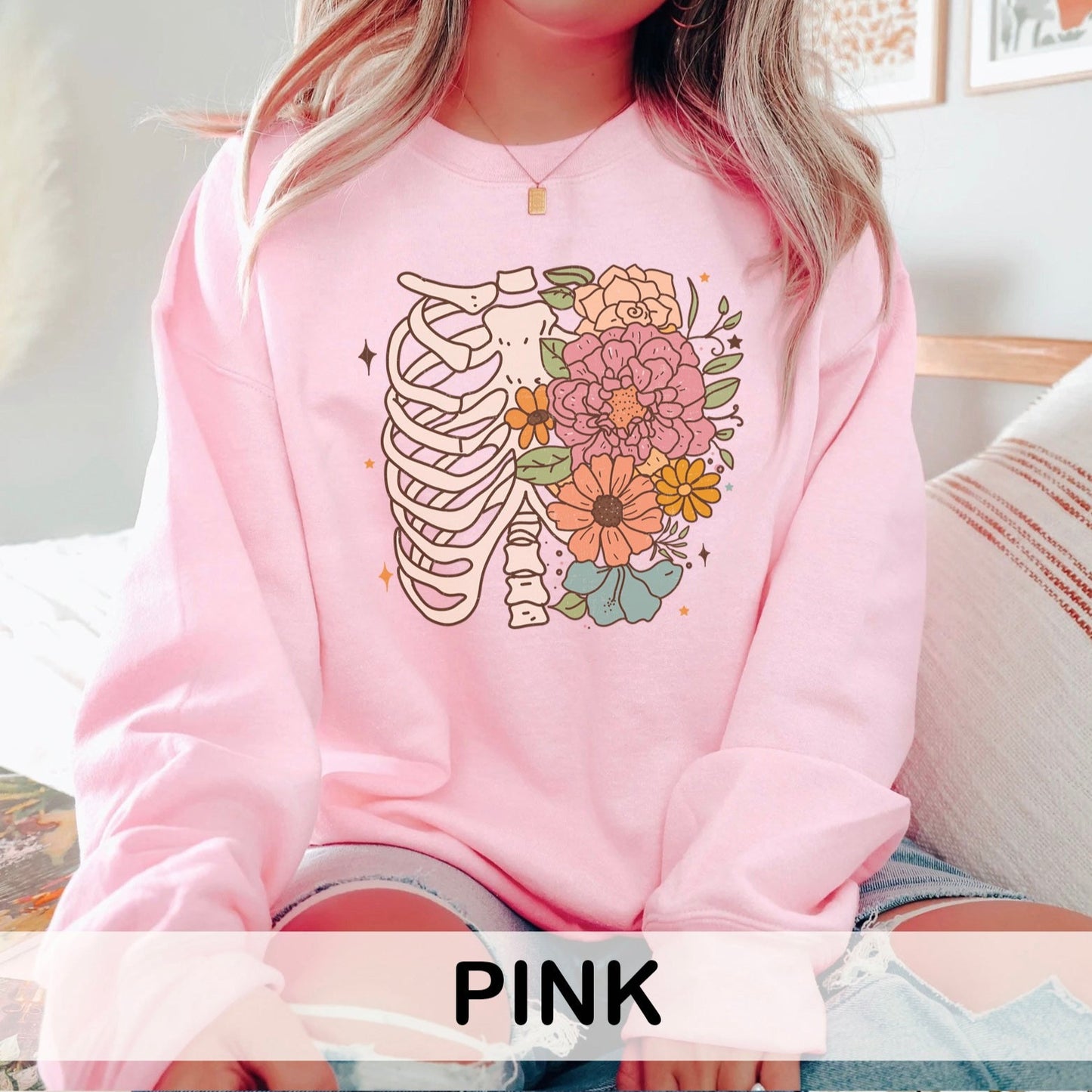 Floral Rib Cage Sweatshirt