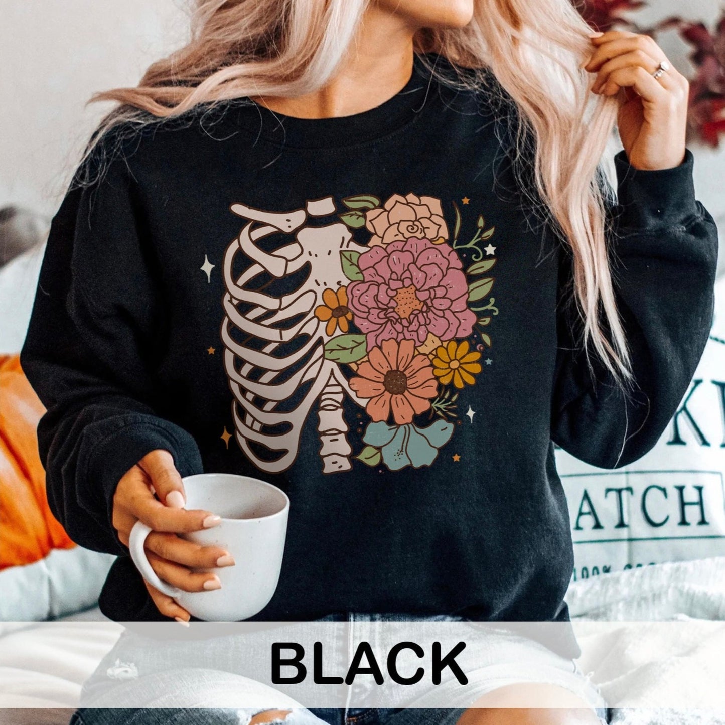 Floral Rib Cage Sweatshirt
