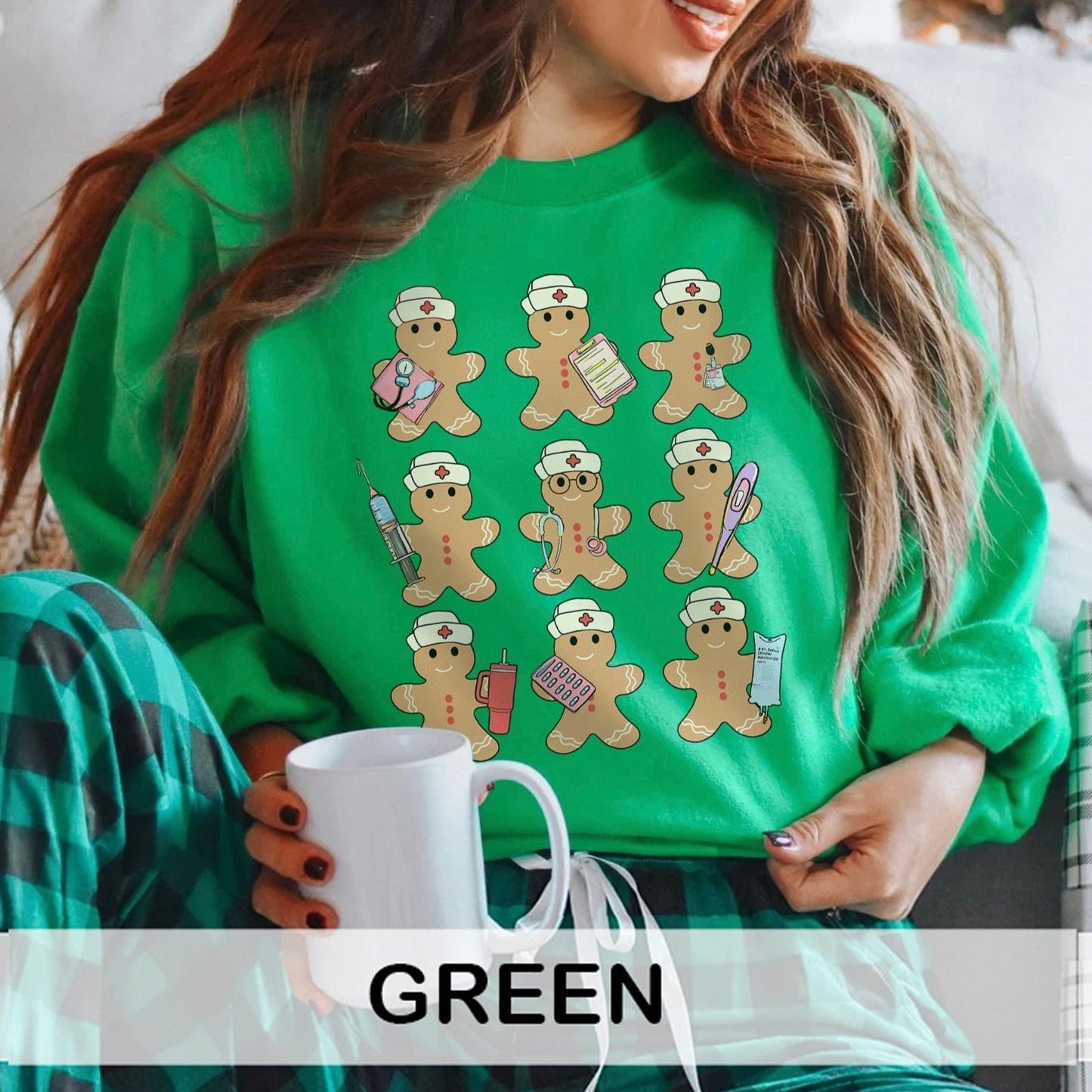 Gingerbread Nurses in a Row Sweatshirt