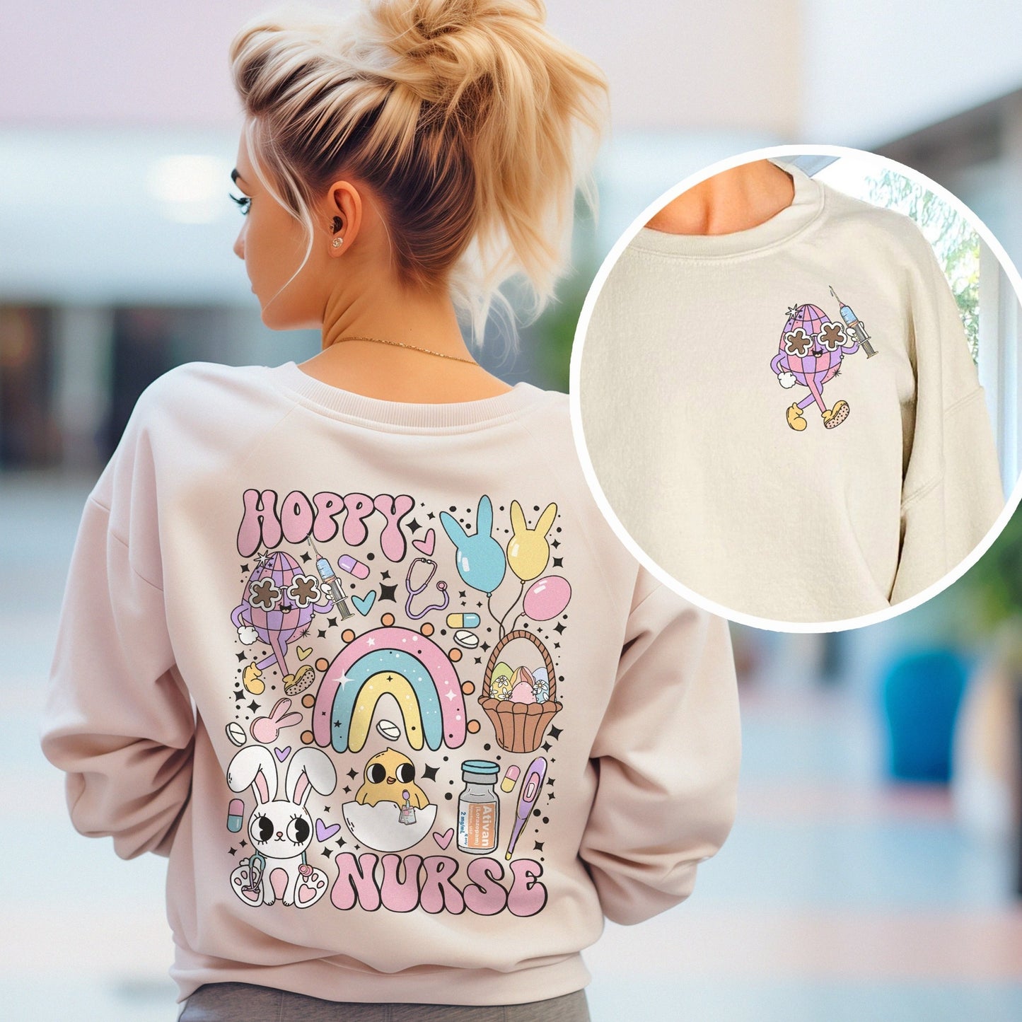 Groovy Hoppy Nurse Sweatshirt