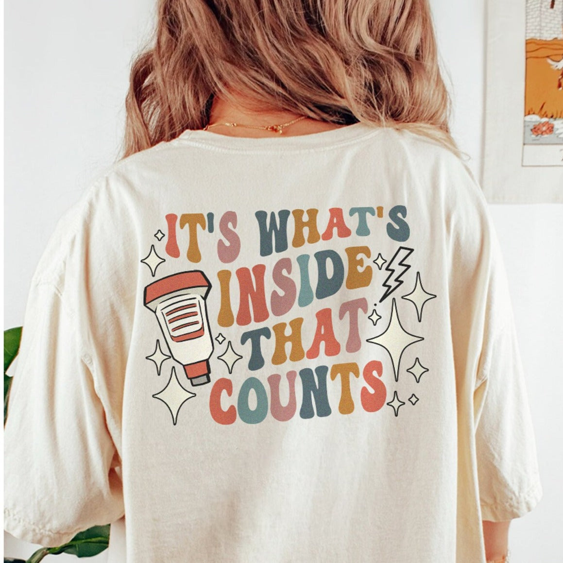 Retro It's What's Inside That Counts (Back Design) T-Shirt