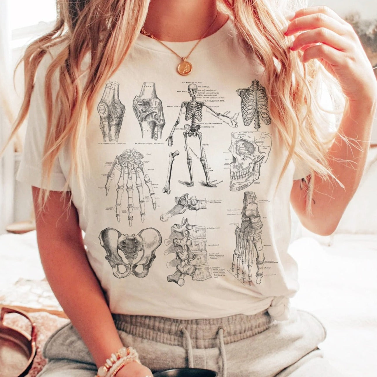 Vintage Skeletal Anatomy T-Shirt – Shift Drip Co.