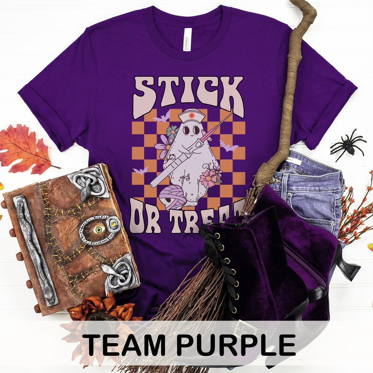 Retro Stick Or Treat T-Shirt
