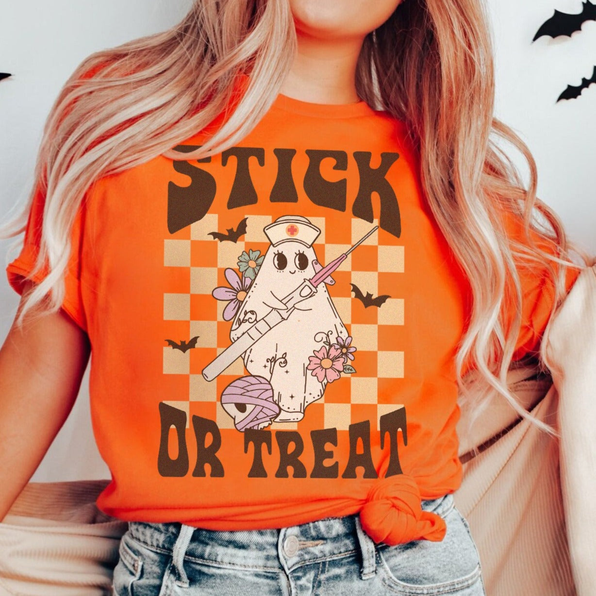 Retro Stick Or Treat T-Shirt