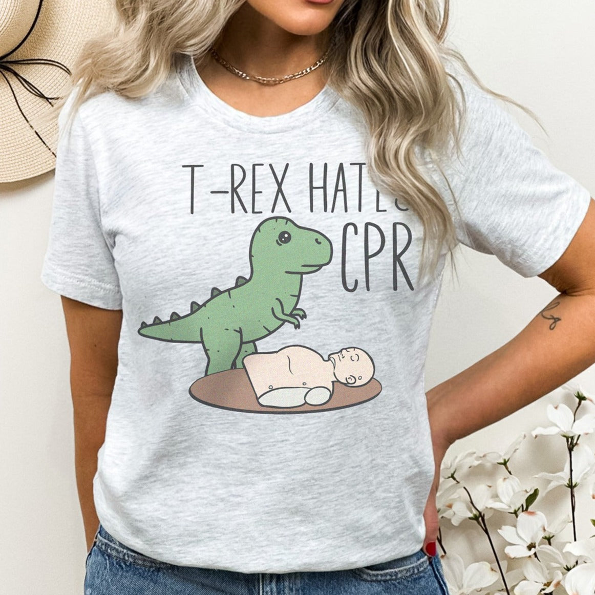 T-Rex Hates CPR T-Shirt