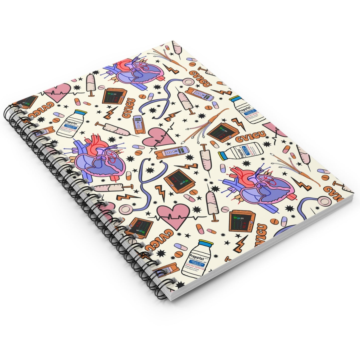 CVICU Doodles Spiral Notebook