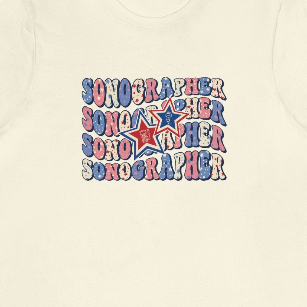 Retro 4th of July Sonographer T-Shirt