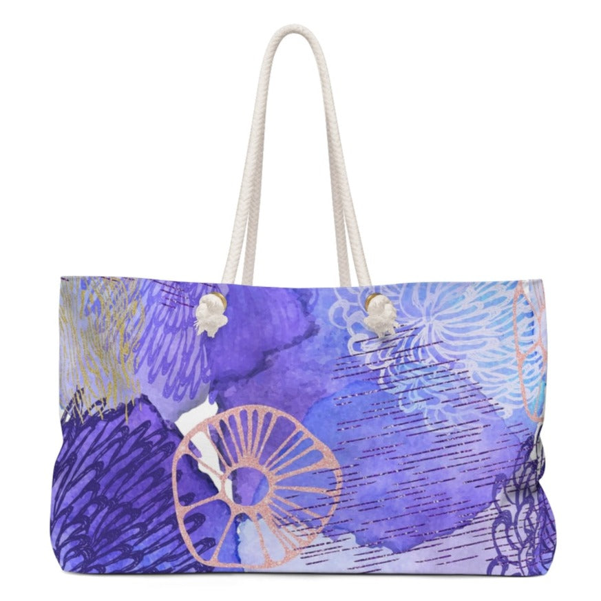 Abstract Purple Weekender Tote Bag