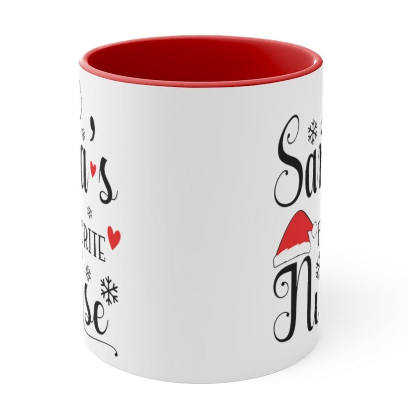 Santa's Favorite Nurse Mug
