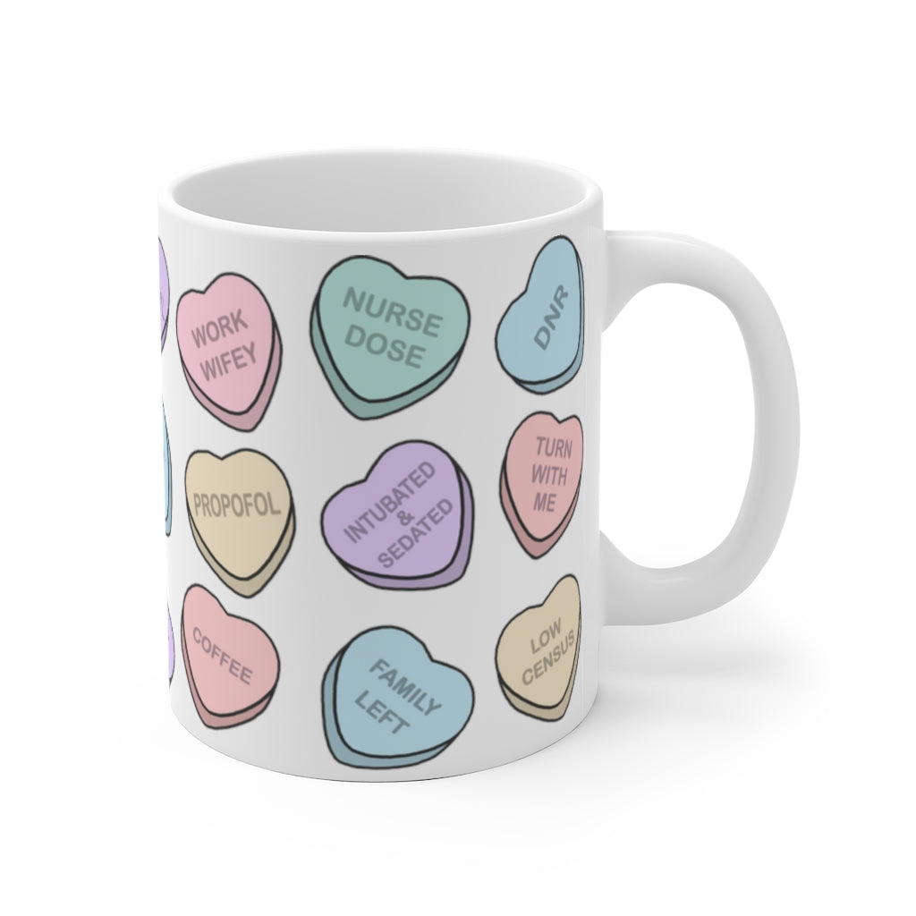 ICU Converation Hearts Ceramic Mug
