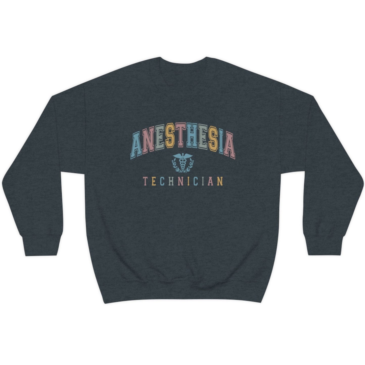 Colorful Varsity Anesthesia Tech Sweatshirt