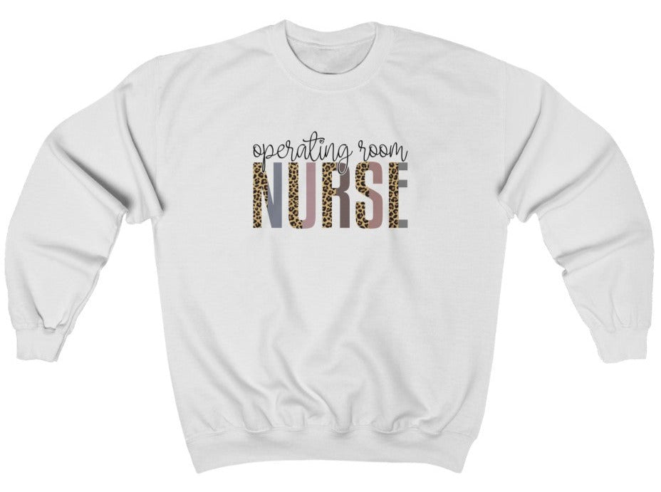 OR Nurse Leopard Text Sweatshirt