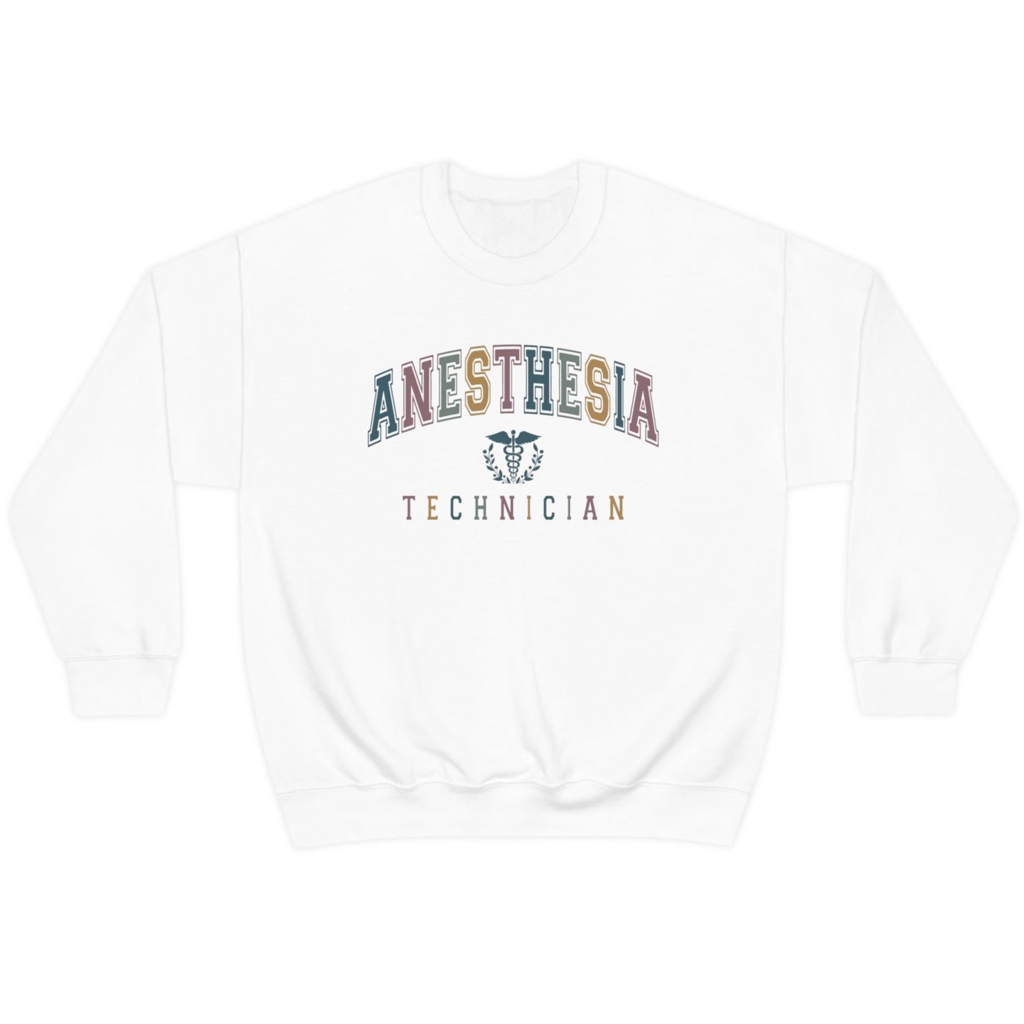 Colorful Varsity Anesthesia Tech Sweatshirt