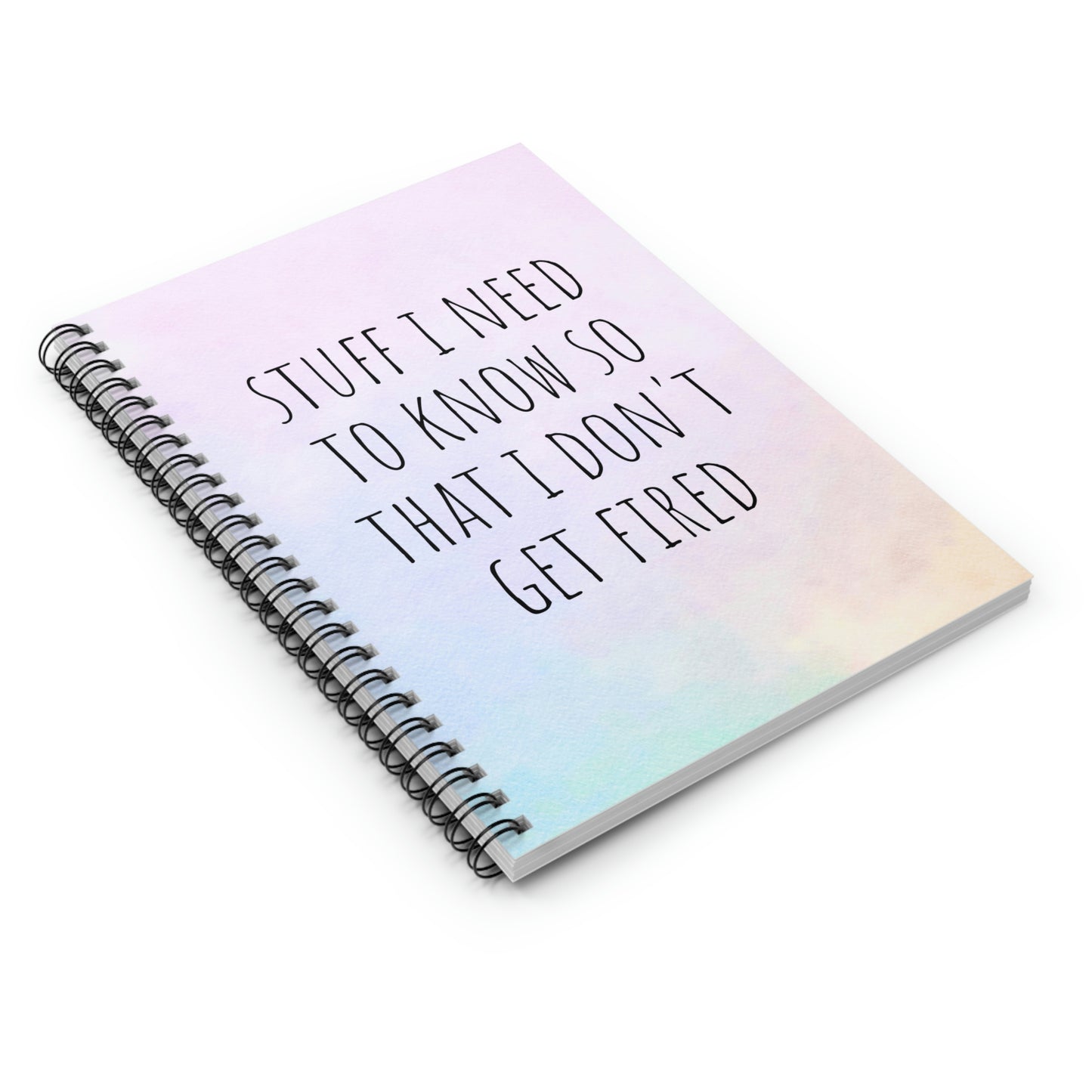 Stuff I Need to Know Spiral Notebook