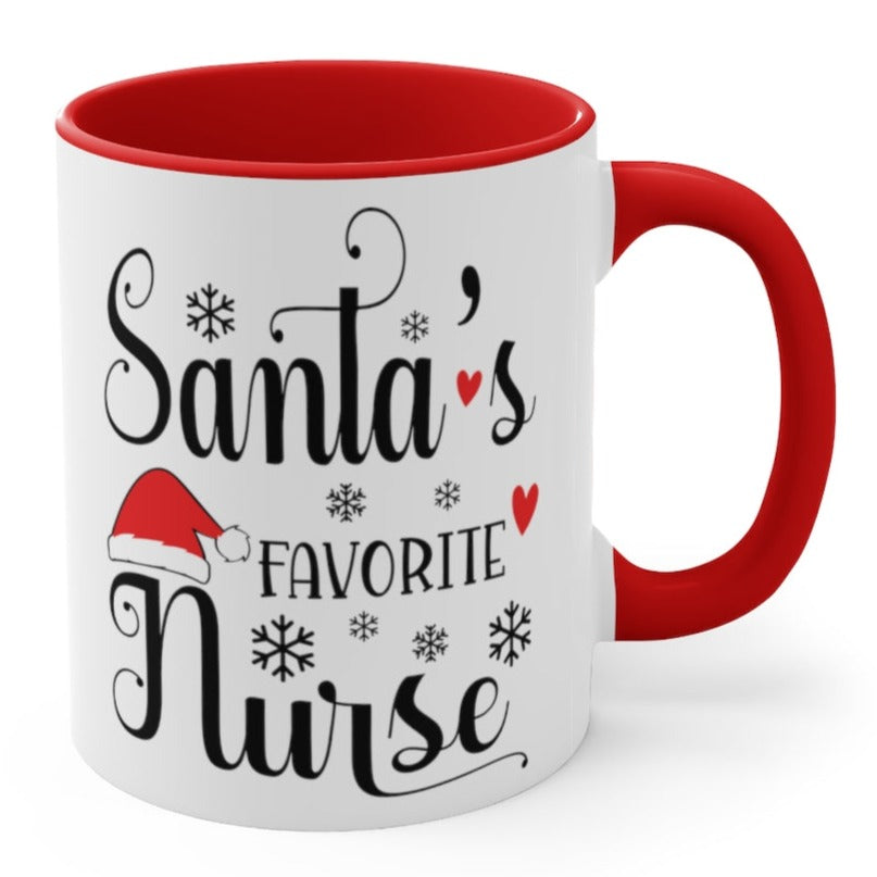Santa's Favorite Nurse Mug