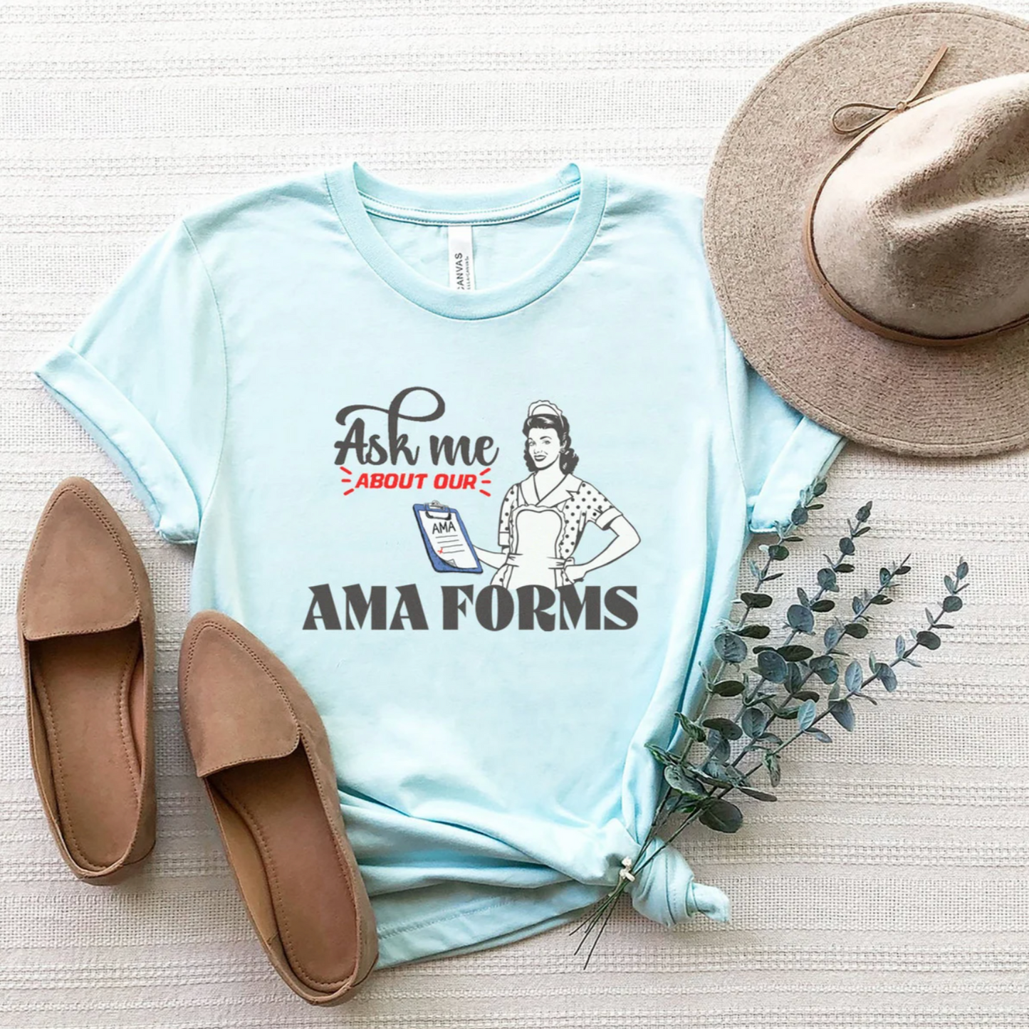 Ask Me About Our AMA Forms Retro T-Shirt