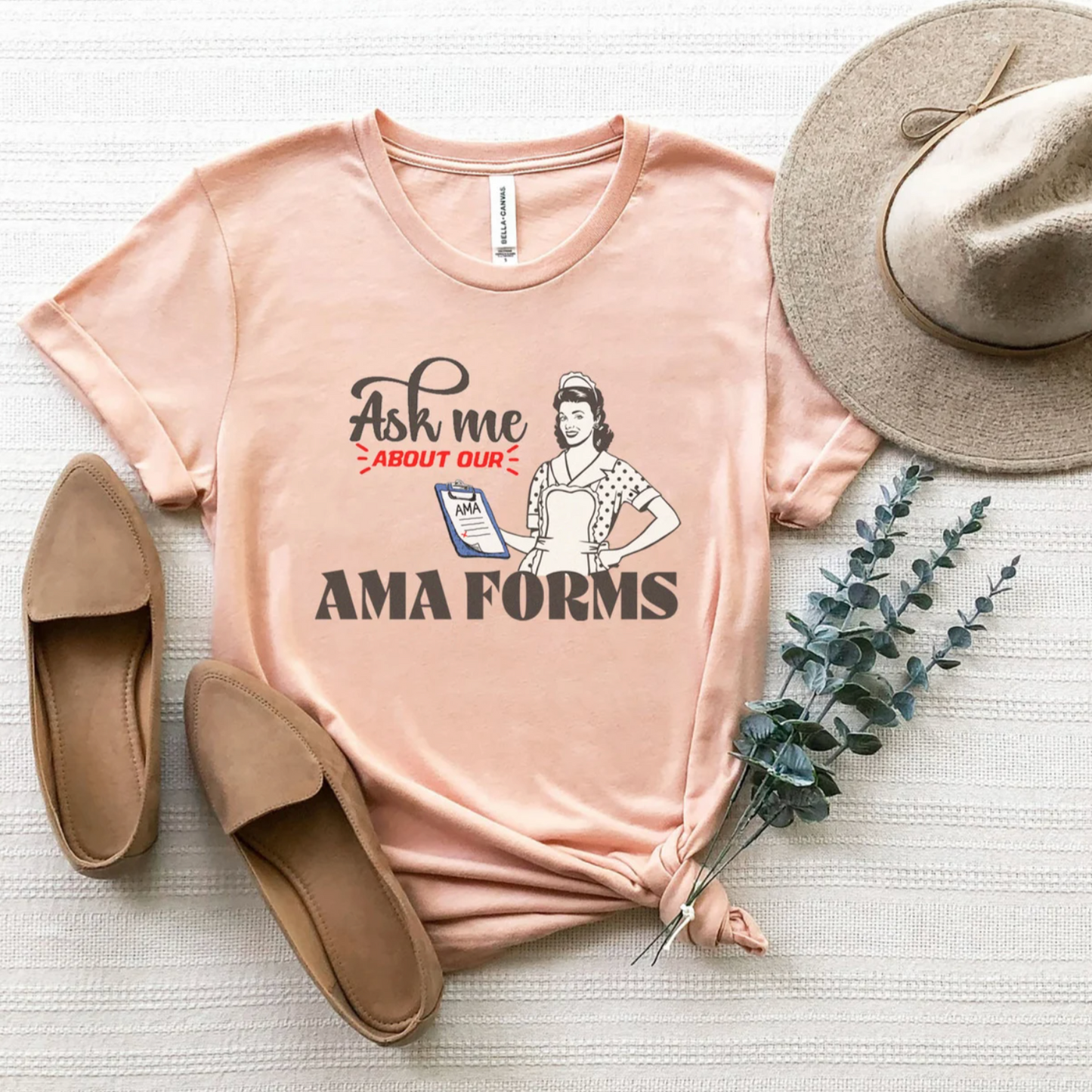 Ask Me About Our AMA Forms Retro T-Shirt