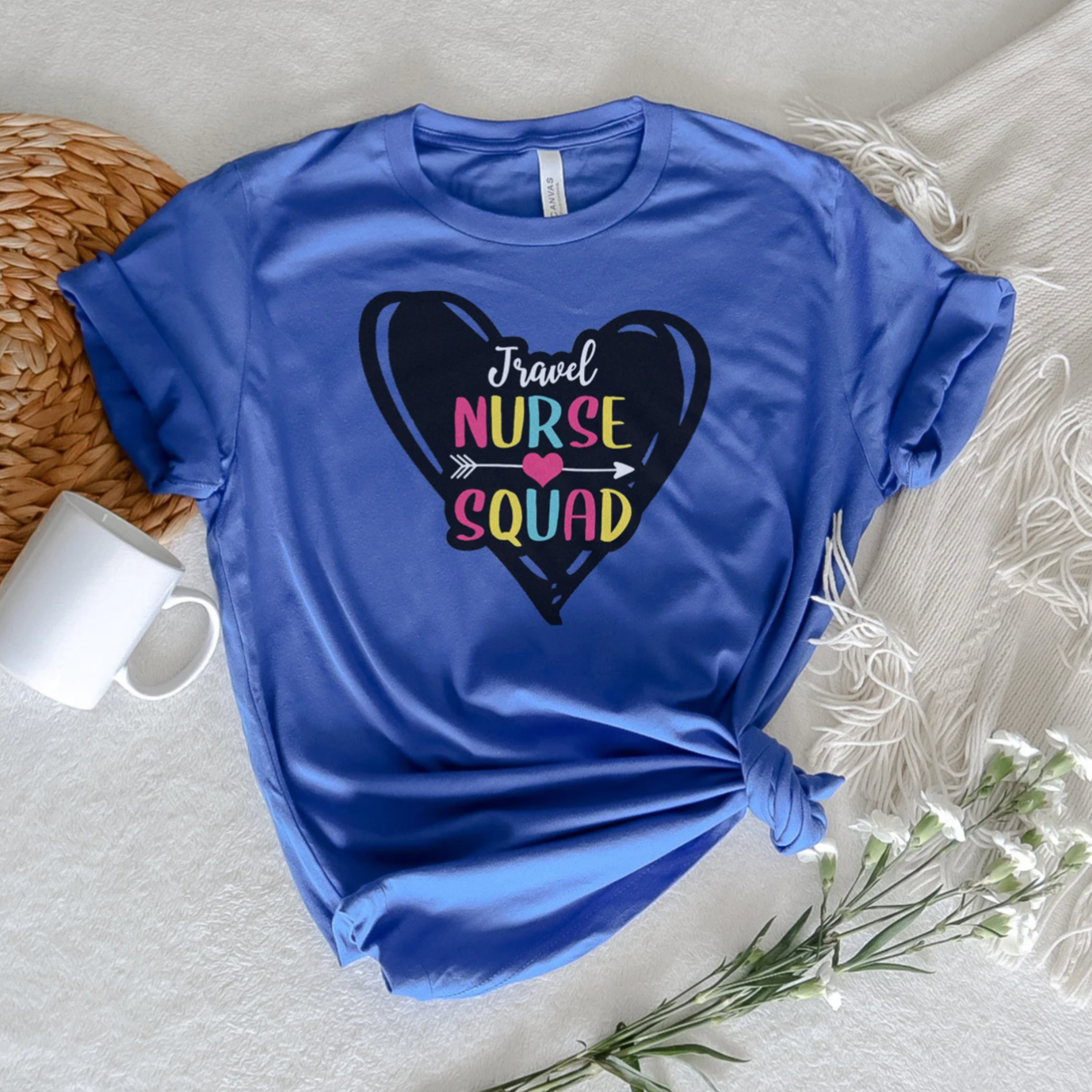 Travel Nurse Squad in Heart T-Shirt