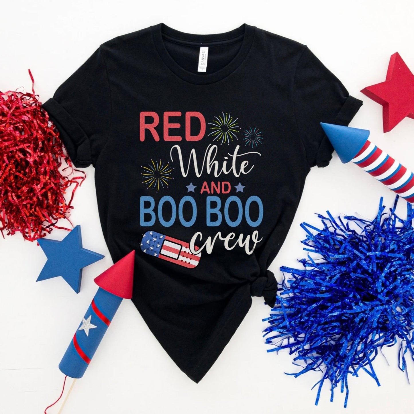 Red, White & Boo Boo Crew T-Shirt