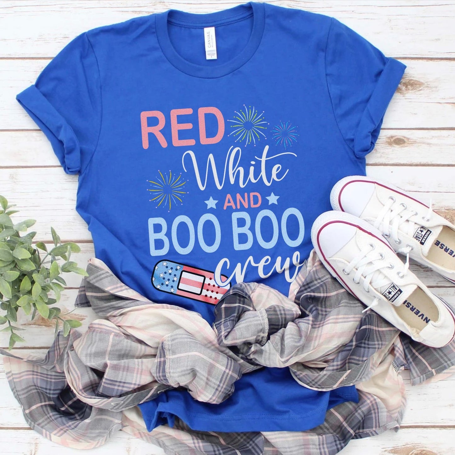 Red, White & Boo Boo Crew T-Shirt