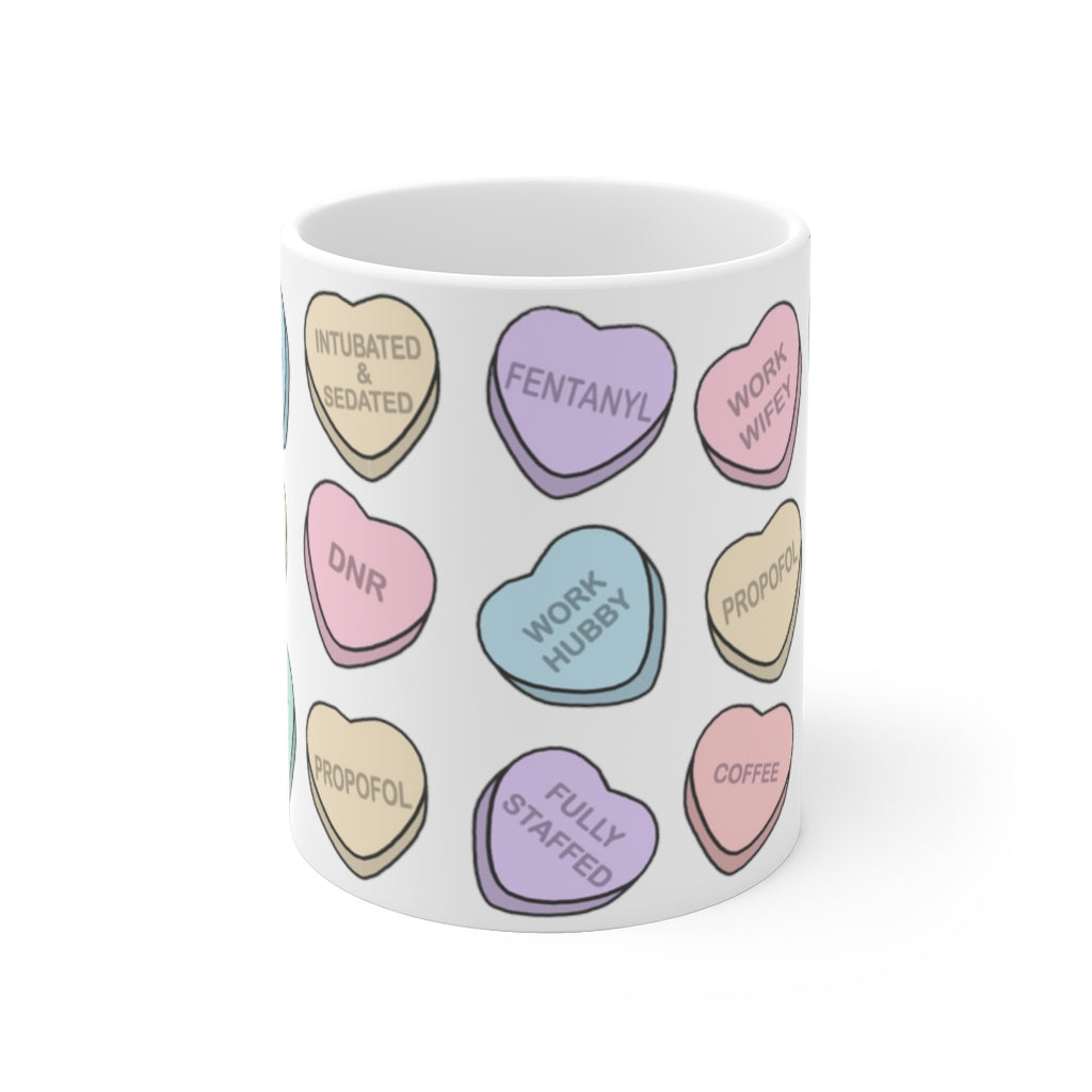 ICU Converation Hearts Ceramic Mug