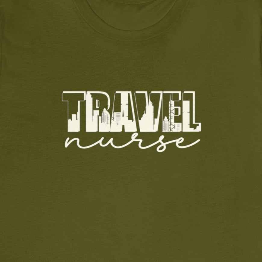 Travel Nurse Skyline Silhouette T-Shirt