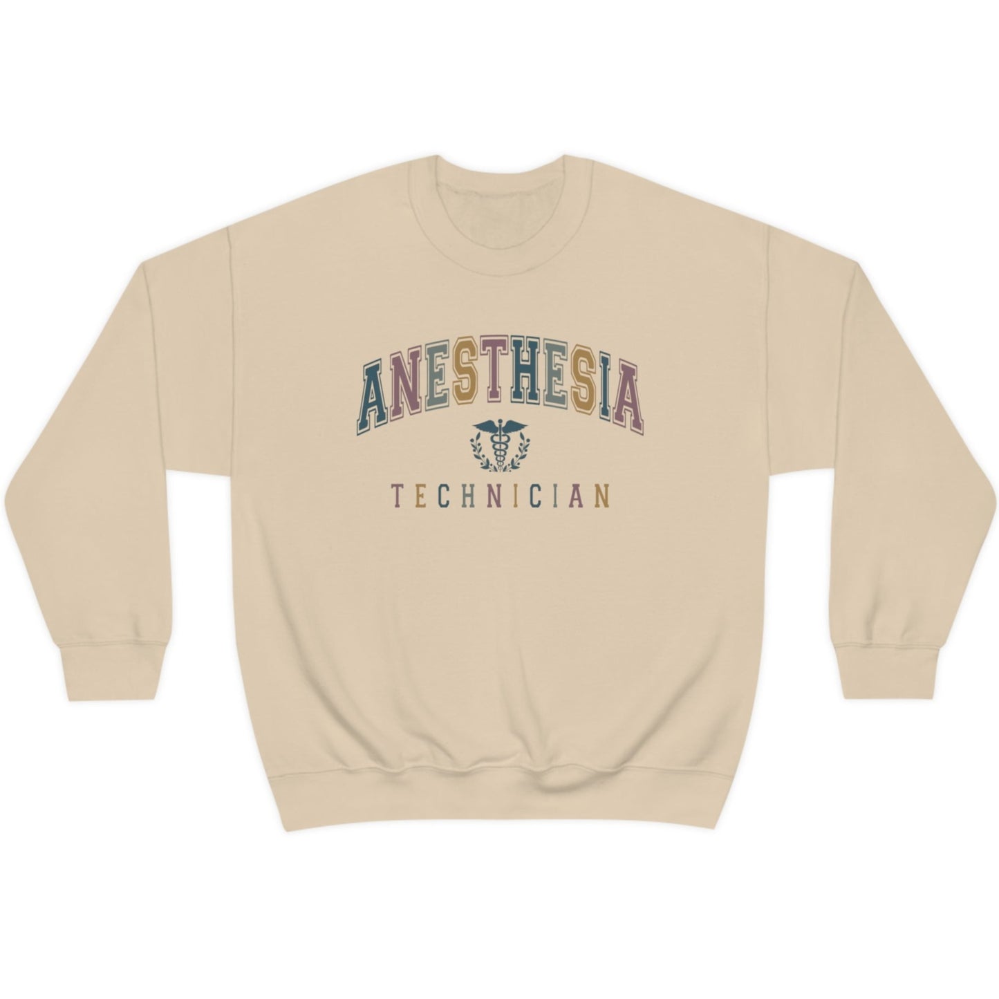 Colorful Varsity Anesthesia Tech Sweatshirt
