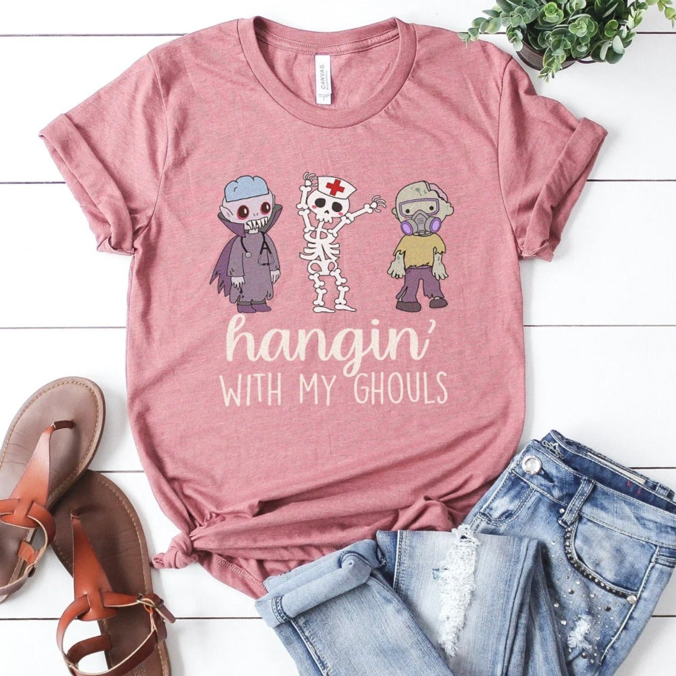 Hangin' with my Ghouls Healthcare Worker T-Shirt