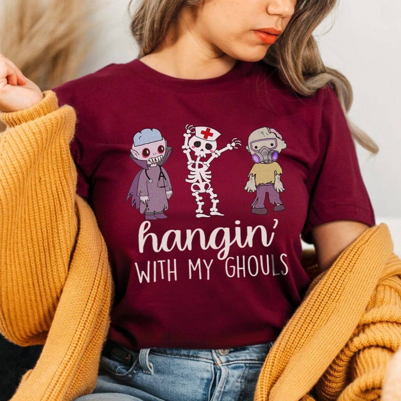Hangin' with my Ghouls Healthcare Worker T-Shirt